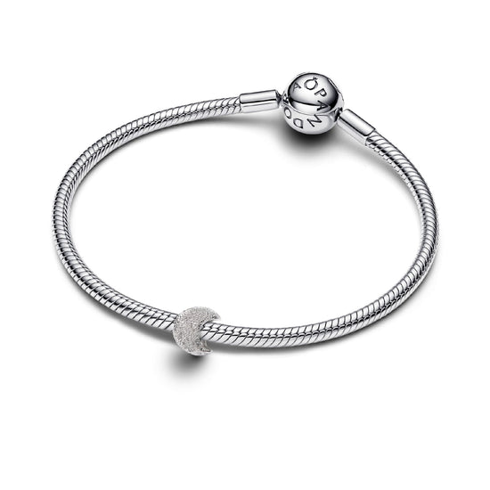 Mini Charm Pandora effetto diamantato luna in argento 925 MISURA UNICA