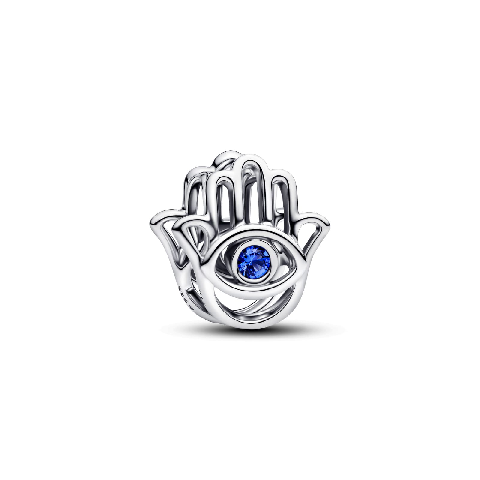 Charm Pandora in argento Mano di Fatima con cristallo blu MISURA UNICA