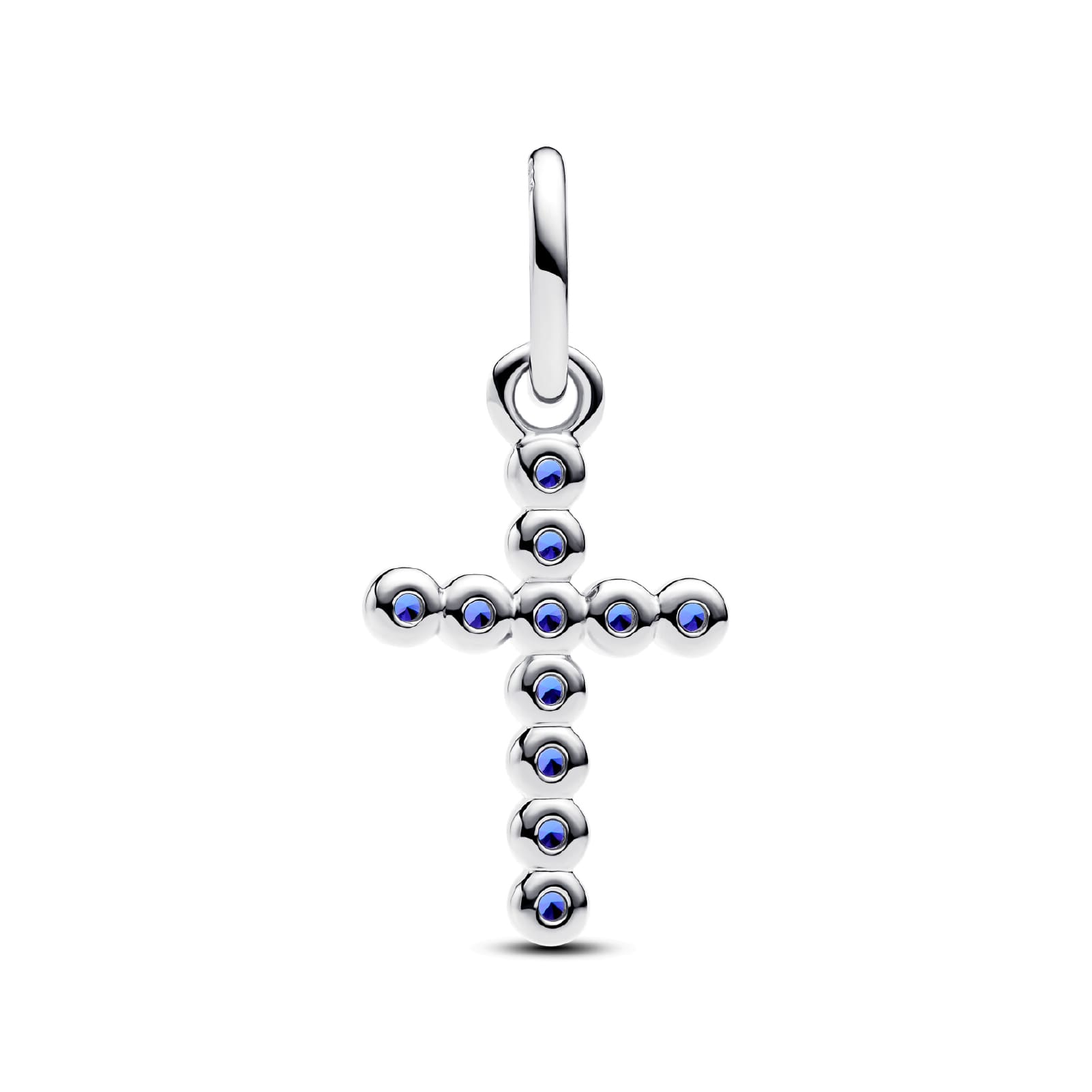 Charm Pandora donna in argento 925 croce con cristalli blu MISURA UNICA
