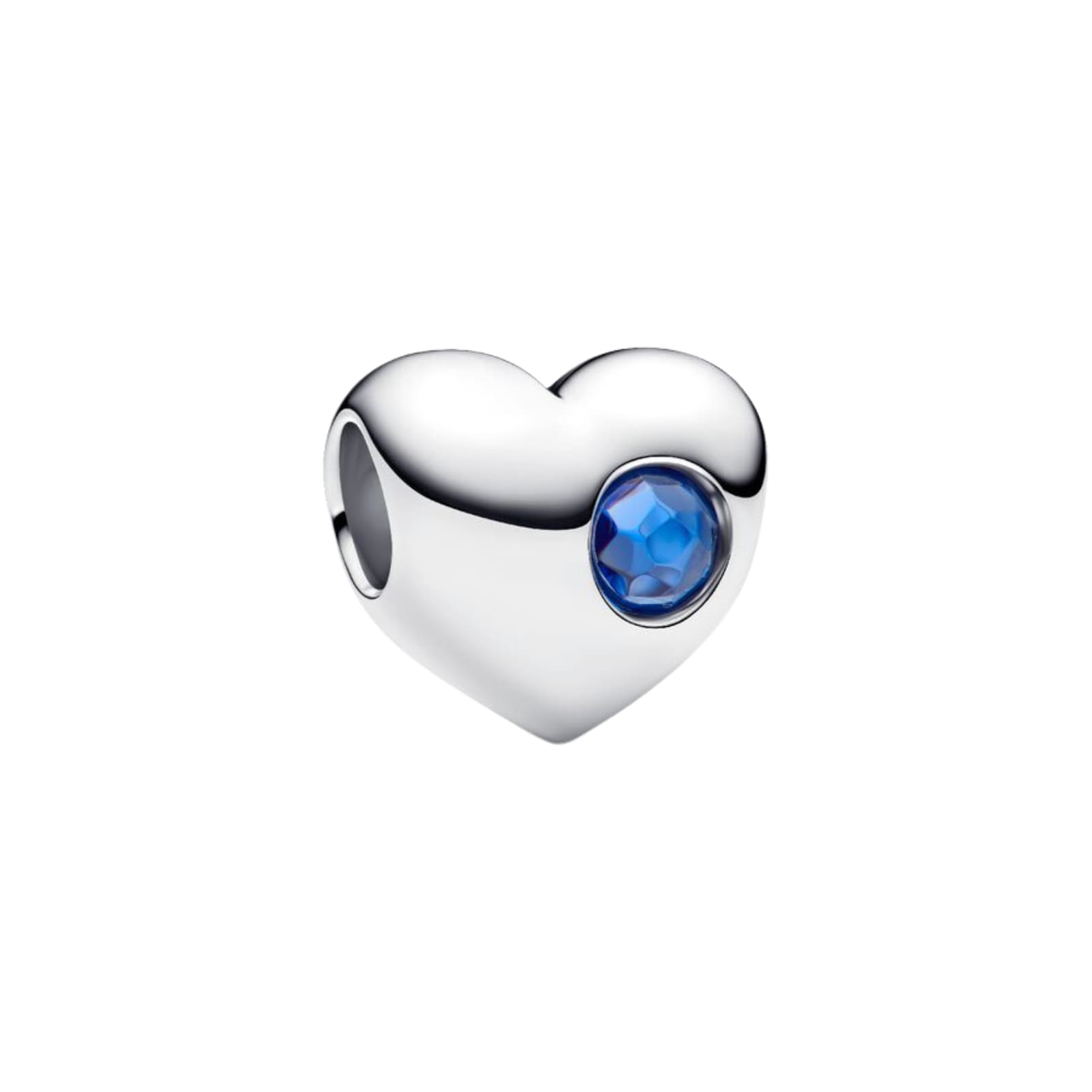 Charm cuore Pandora Argento Sterling 925 con cristallo blu MISURA UNICA