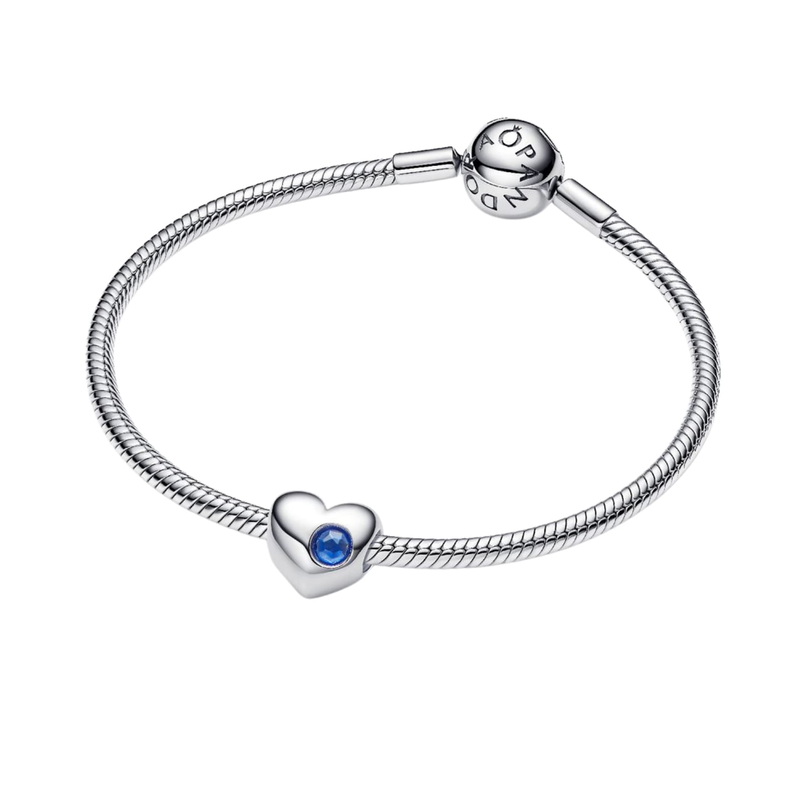 Charm cuore Pandora Argento Sterling 925 con cristallo blu MISURA UNICA