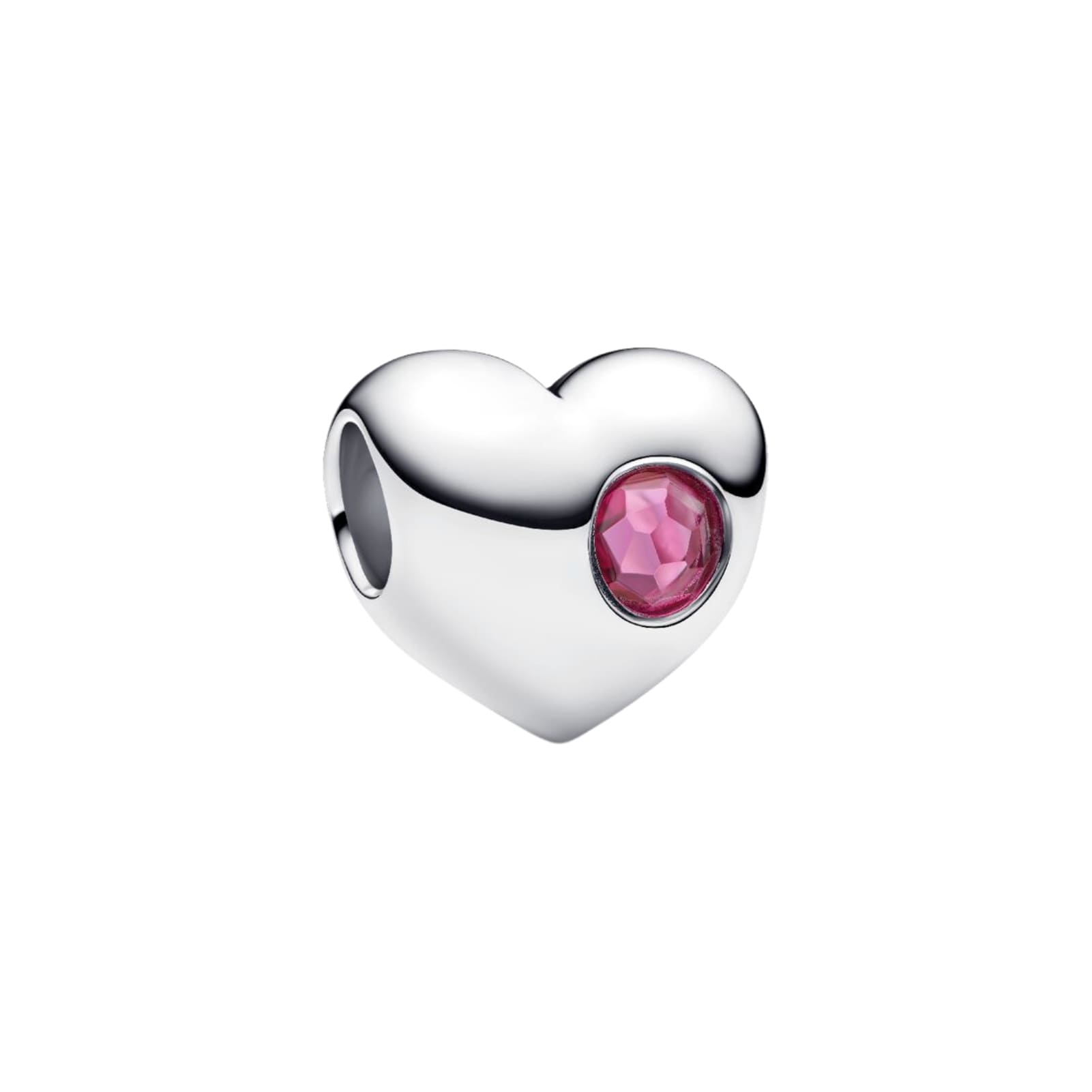 Charm cuore Pandora Argento Sterling 925 con cristallo rosa MISURA UNICA