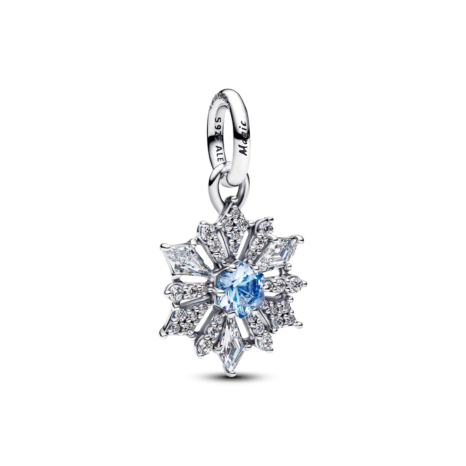 Charm Pandora Disney Frozen Fiocco di neve argento e zirconi MISURA UNICA