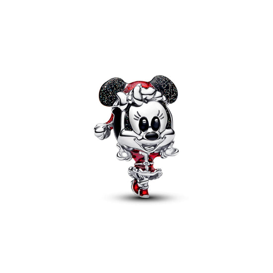 Charm Pandora Disney Minnie Mouse natalizia argento e smalto MISURA UNICA