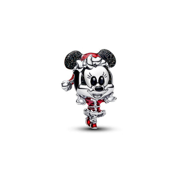 Charm Pandora Disney Minnie Mouse natalizia argento e smalto MISURA UNICA