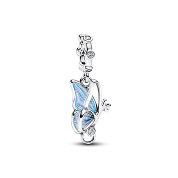 Charm Pandora Farfalla e chiave in argento smalto e zirconi MISURA UNICA