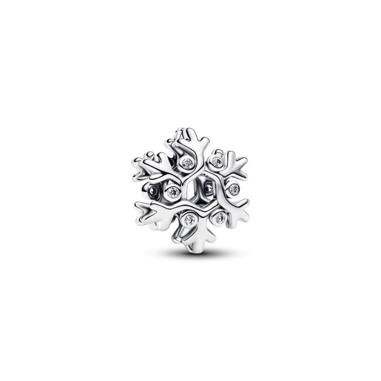 Charm Pandora Openwork Fiocco di Neve in argento con zirconi MISURA UNICA