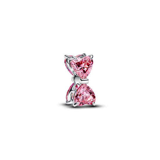 Charm Pandora Moments Fiocco Luminoso argento e zirconi rosa MISURA UNICA