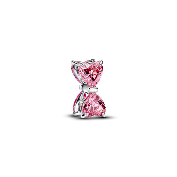 Charm Pandora Moments Fiocco Luminoso argento e zirconi rosa MISURA UNICA