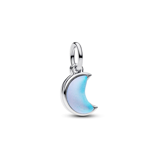 Charm Pandora pendente doppio Luna Crescente argento e resina MISURA UNICA