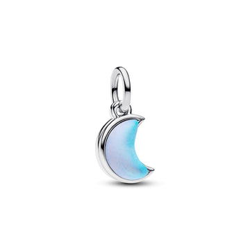 Charm Pandora pendente doppio Luna Crescente argento e resina MISURA UNICA