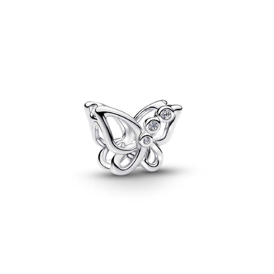 Charm Pandora farfalla in Argento Sterling 925 e zircone MISURA UNICA