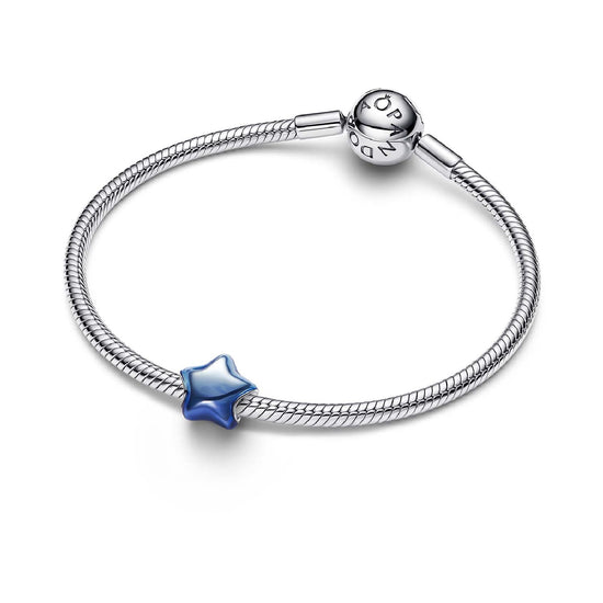 Charm Pandora in argento sterling a forma di stella blu MISURA UNICA
