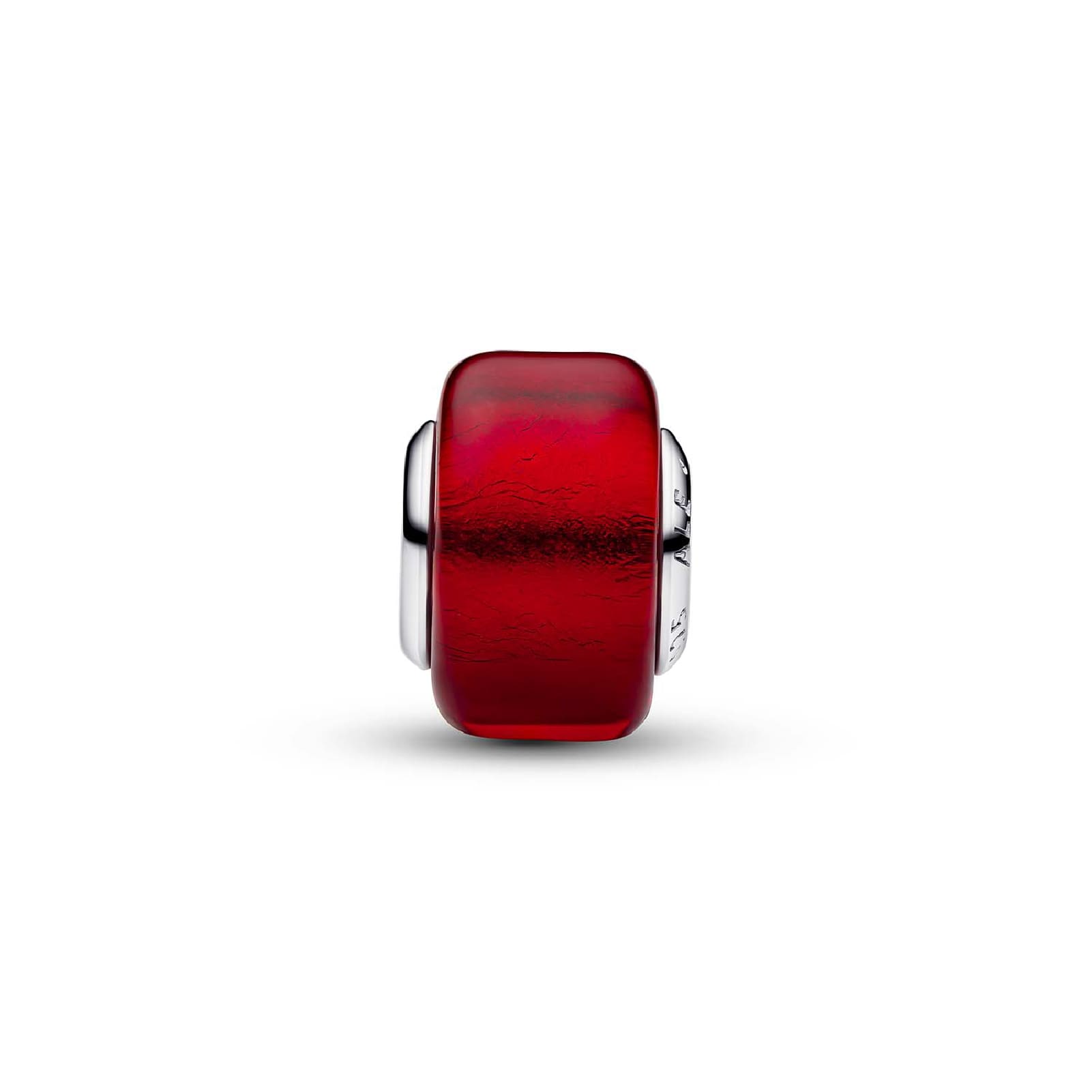 Charm Pandora Mini in argento e vetro di murano rosso MISURA UNICA