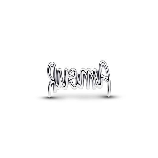 Charm Pandora in argento Sterling  925 con parola “amour” MISURA UNICA