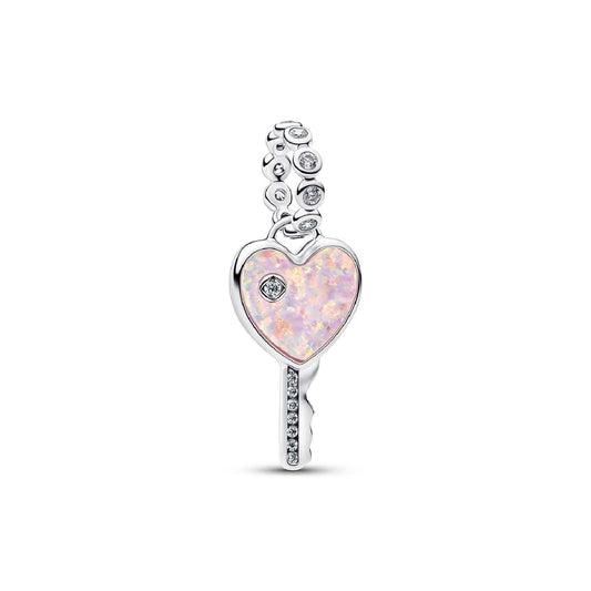 Charm pendente Pandora a forma di chiave rosa con zirconi MISURA UNICA