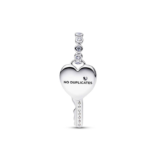 Charm pendente Pandora a forma di chiave rosa con zirconi MISURA UNICA
