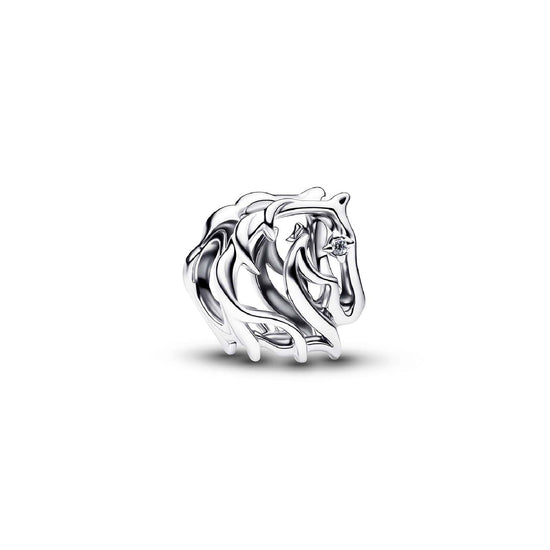 Charm Pandora Openwork in argento 925 con cavallo e zirconi MISURA UNICA