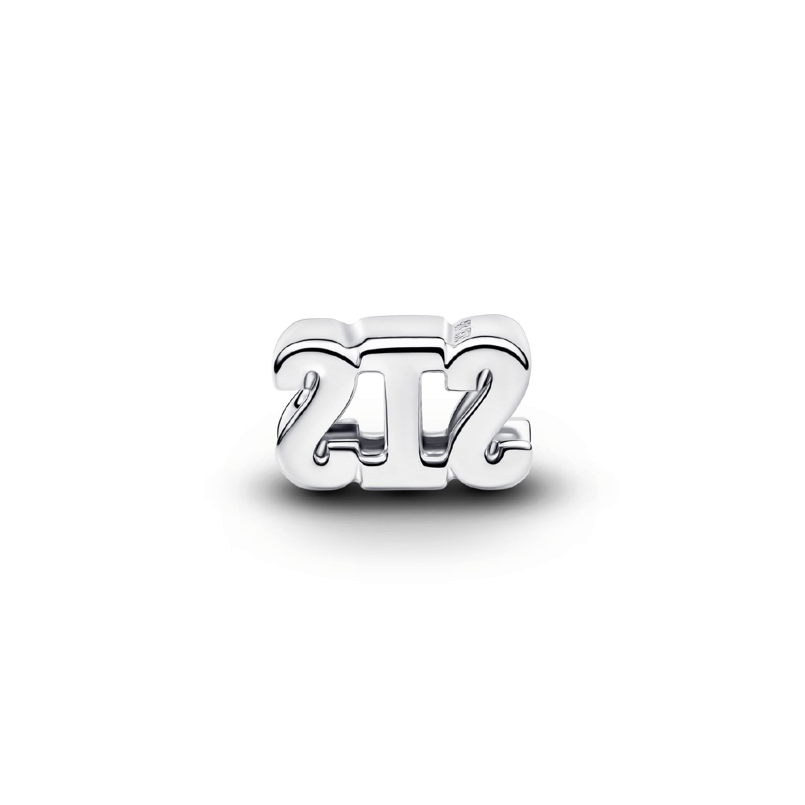 Charm Pandora in argento sterling con scritta SIS e zirconi MISURA UNICA