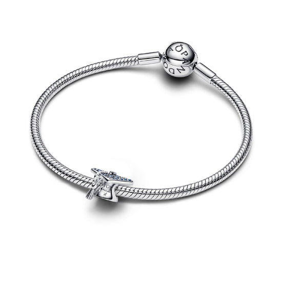 Charm Pandora in argento sterling cappello di Laurea blu MISURA UNICA