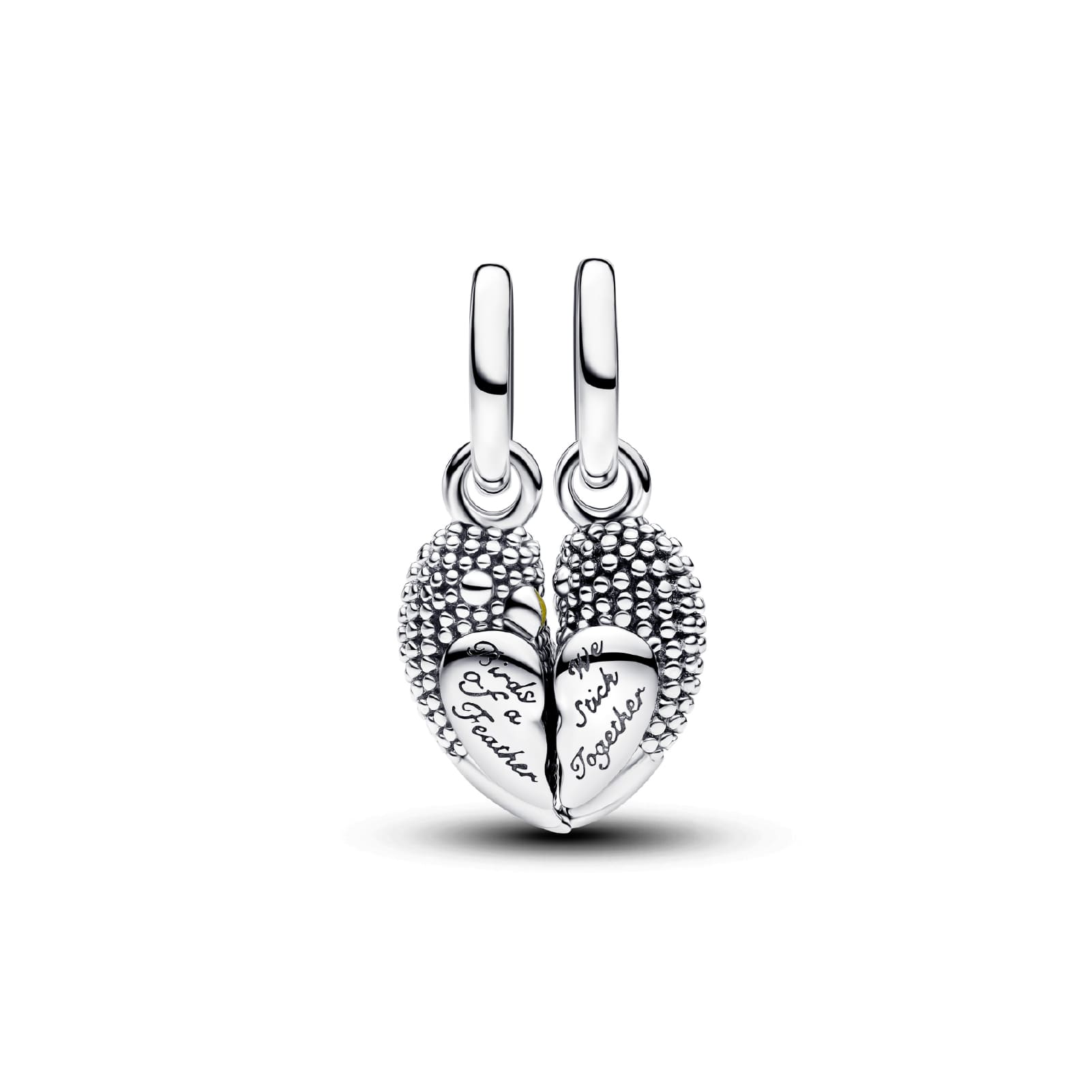 Charm divisibile Pandora in argento con uccellini innamorati MISURA UNICA
