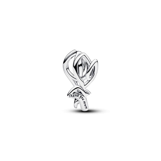 Charm Pandora Openwork in argento sterling con tulipano MISURA UNICA