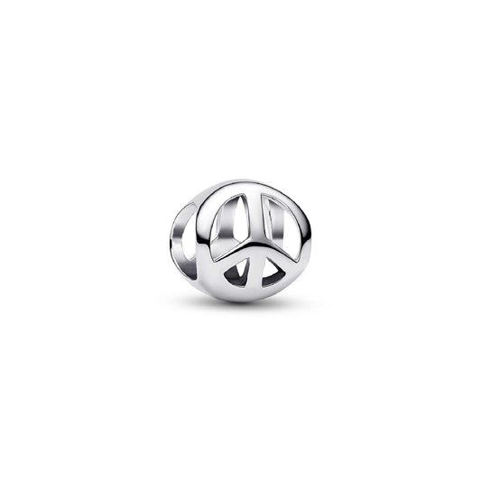 Charm Pandora Mini in argento 925 lucido con simbolo pace MISURA UNICA