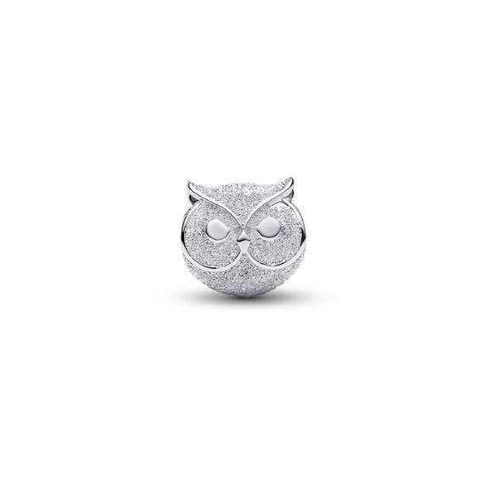 Charm Pandora Mini a forma di gufo in argento sterling 925 MISURA UNICA