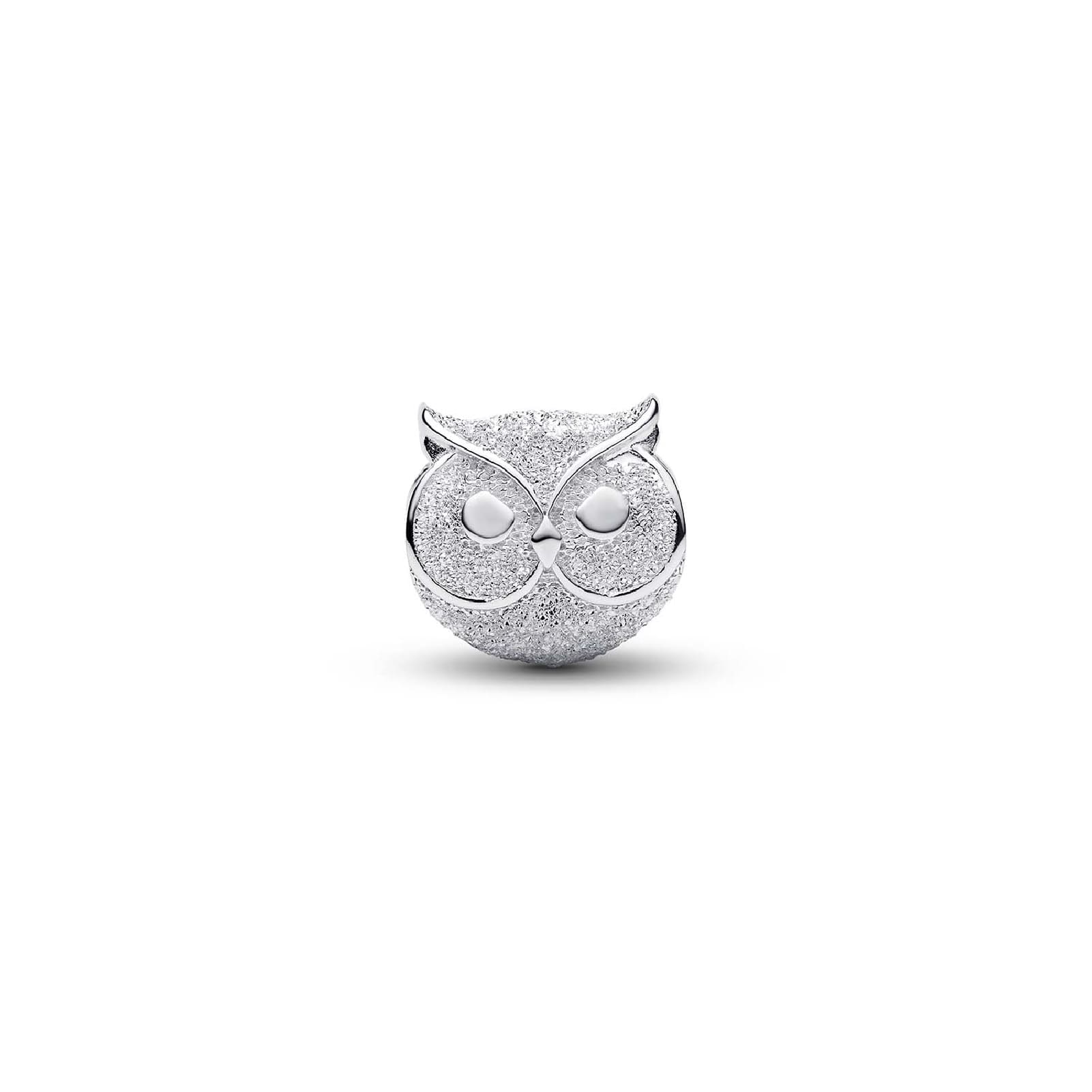 Charm Pandora Mini a forma di gufo in argento sterling 925 MISURA UNICA