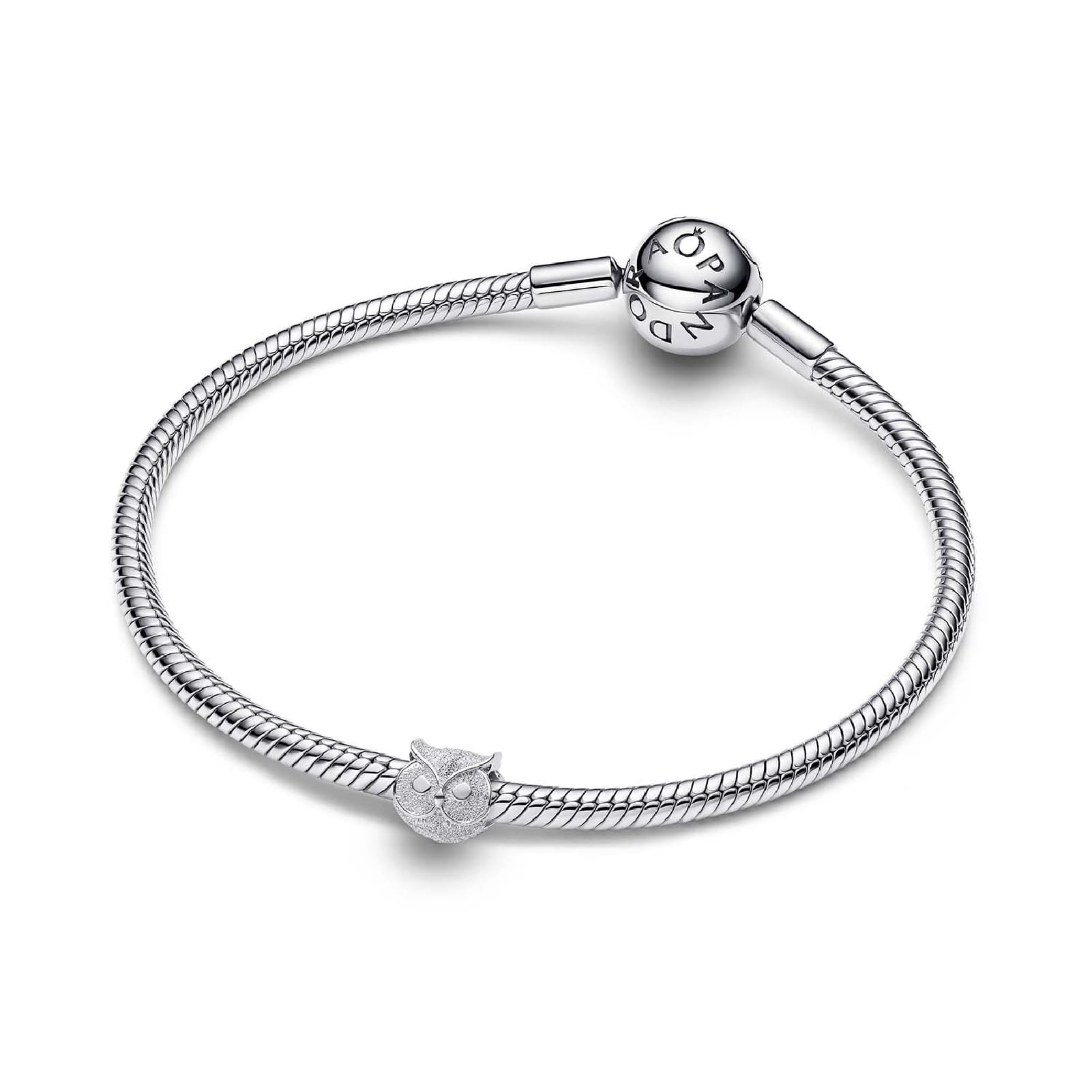 Charm Pandora Mini a forma di gufo in argento sterling 925 MISURA UNICA
