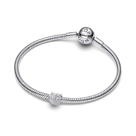 Charm Pandora Mini a forma di gufo in argento sterling 925 MISURA UNICA