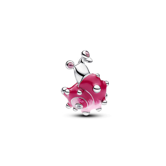 Charm Pandora in argento sterling con lumaca rosa MISURA UNICA