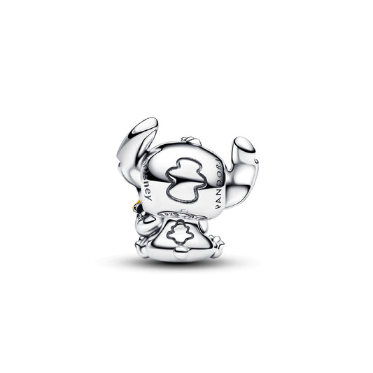 Charm Pandora Disney Stitch & Scrump in argento sterling MISURA UNICA