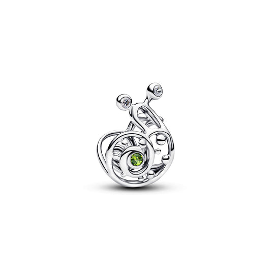 Charm Pandora in argento sterling lumaca e zircone verde MISURA UNICA