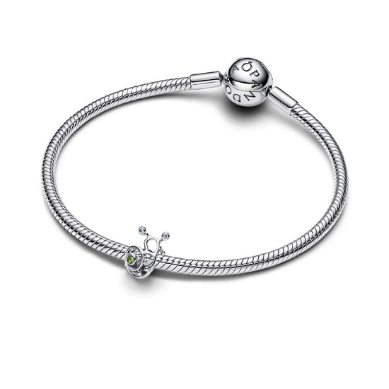 Charm Pandora in argento sterling lumaca e zircone verde MISURA UNICA