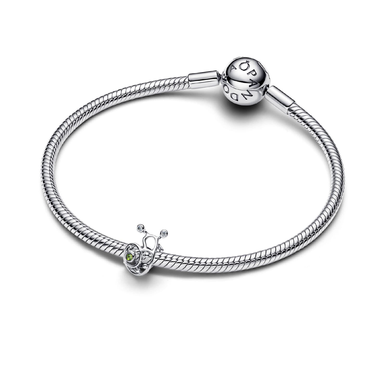 Charm Pandora in argento sterling lumaca e zircone verde MISURA UNICA