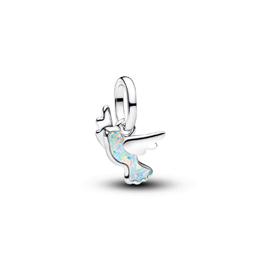 Charm Pandora Mini in argento sterling con colomba MISURA UNICA