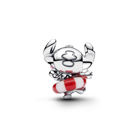 Charm Pandora Disney in argento e vetro di murano Stitch MISURA UNICA