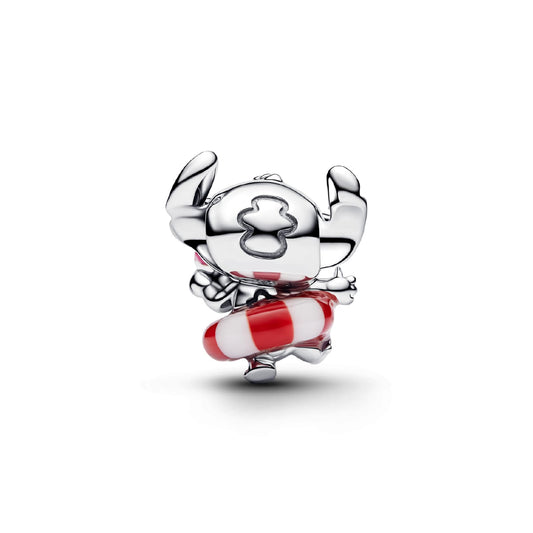 Charm Pandora Disney in argento e vetro di murano Stitch MISURA UNICA
