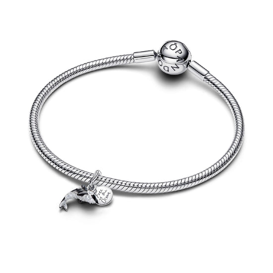 Charm pendente Pandora in argento smaltato orca con zirconi MISURA UNICA
