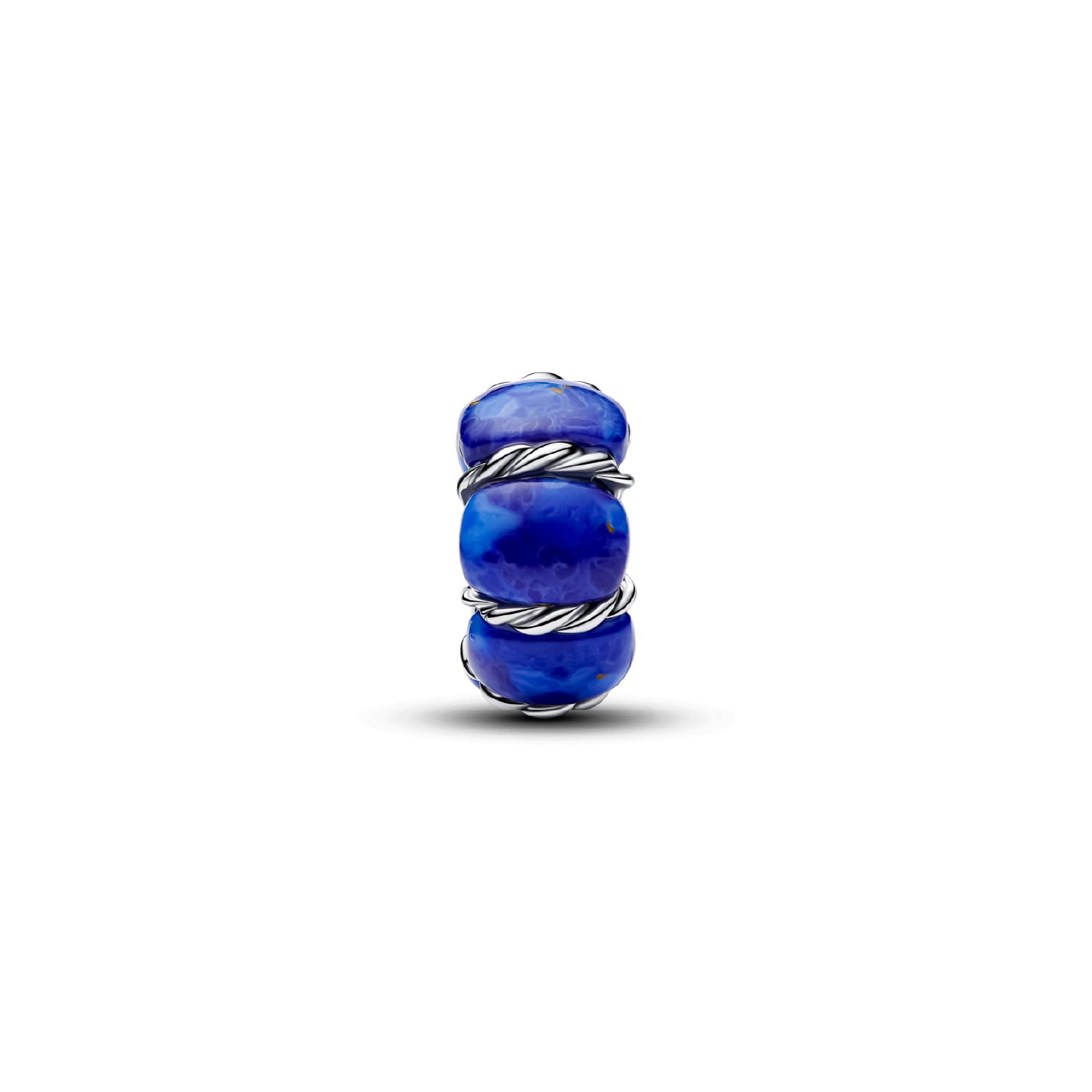 Charm Pandora in argento boa marittima imitazione lapislazzuli MISURA UNICA