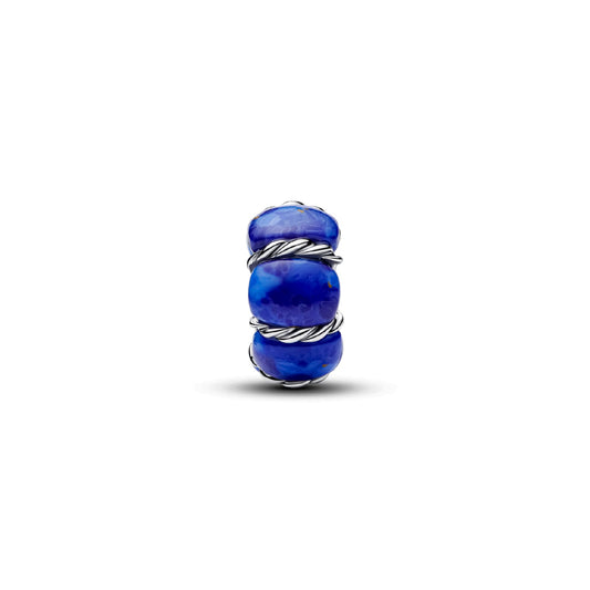 Charm Pandora in argento boa marittima imitazione lapislazzuli MISURA UNICA