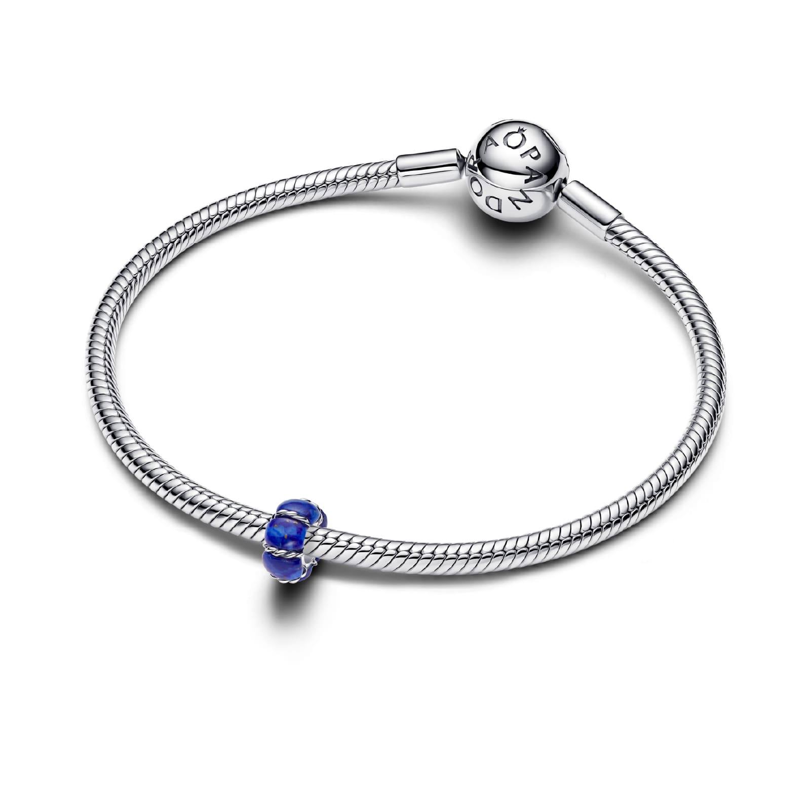Charm Pandora in argento boa marittima imitazione lapislazzuli MISURA UNICA