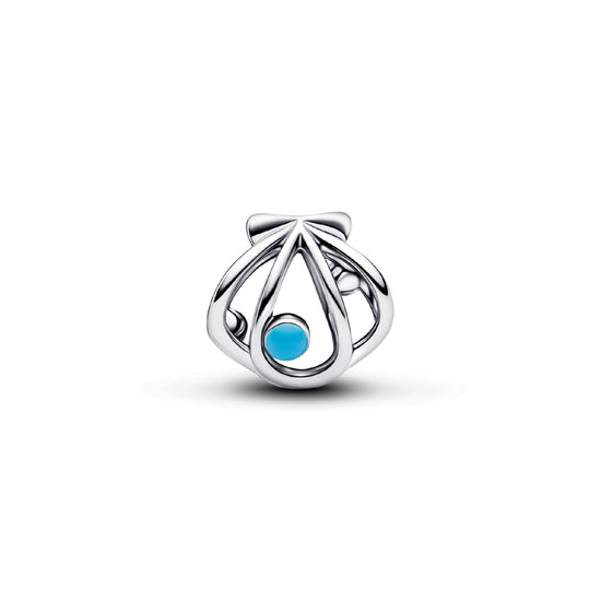 Charm Pandora in argento conchiglia openwork smaltato MISURA UNICA