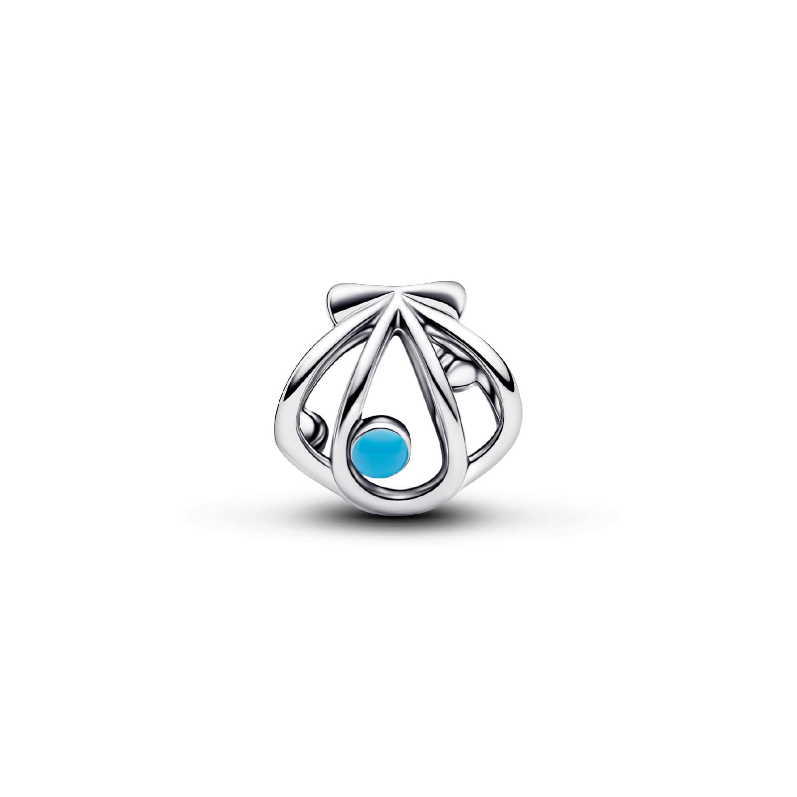 Charm Pandora in argento conchiglia openwork smaltato MISURA UNICA