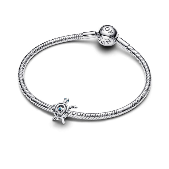 Charm Pandora in argento tartaruga marina openwork smaltato MISURA UNICA