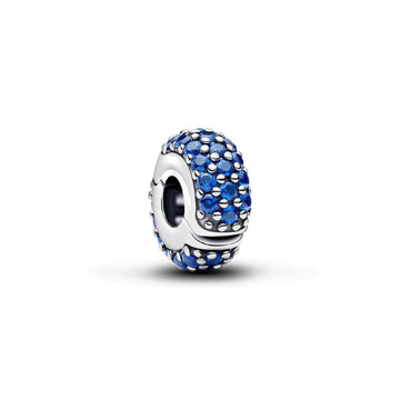 Clip Pandora in argento con cristalli blu oceano da donna MISURA UNICA