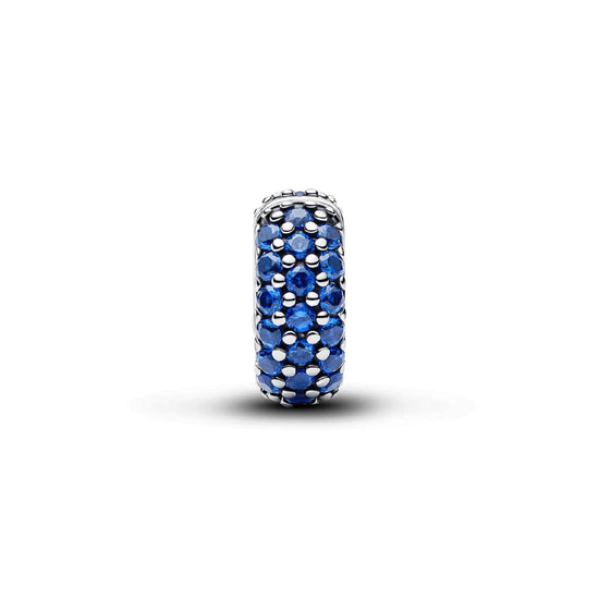 Clip Pandora in argento con cristalli blu oceano da donna MISURA UNICA