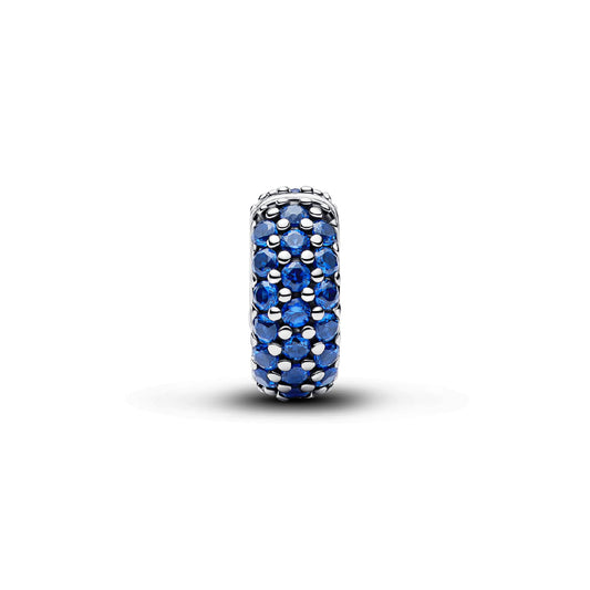 Clip Pandora in argento con cristalli blu oceano da donna MISURA UNICA