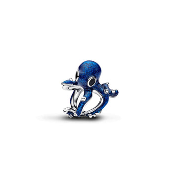 Charm Pandora in argento polpo blu smaltato da donna MISURA UNICA